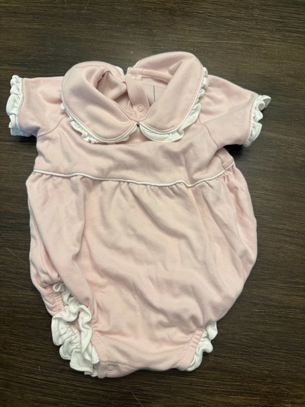 Classic Pink Ruffle Baby One-Piece Romper